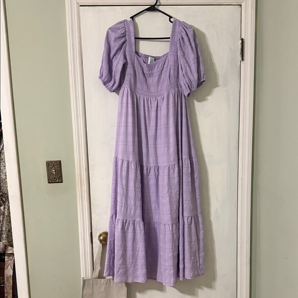 Mint Lavender Tiered Maxi Dress